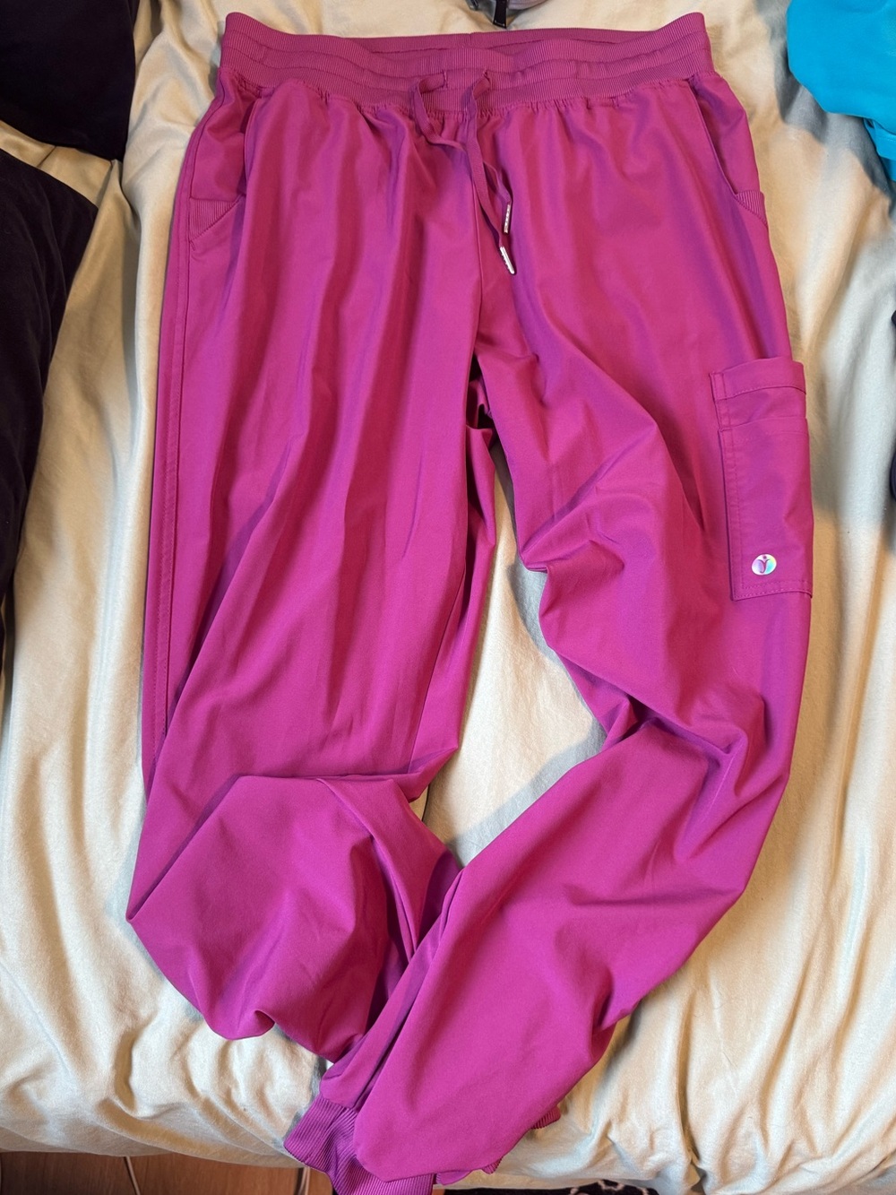 Kids Magenta Jogger Cargo Pants - Unbranded